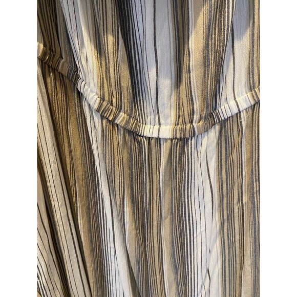 Tribal Womens Off  Shoulder Striped Cropped Leg Plus XXL NWT Slimming Jumpsuit - Picture 3 of 10